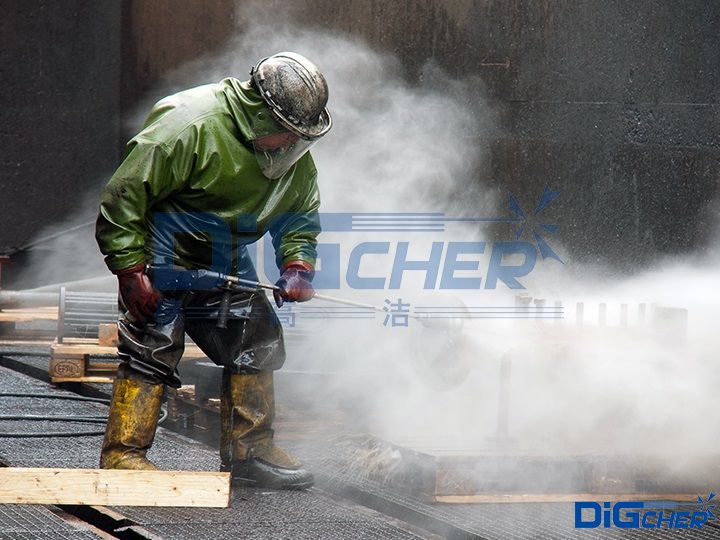 超高壓清洗機作業(yè)現(xiàn)場